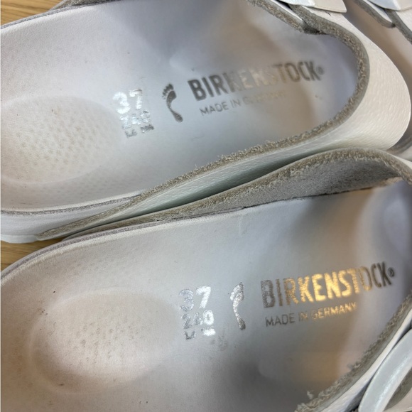 Birkenstock White Slip-On Sandals Woman’s 6 VGUC - Picture 4 of 6
